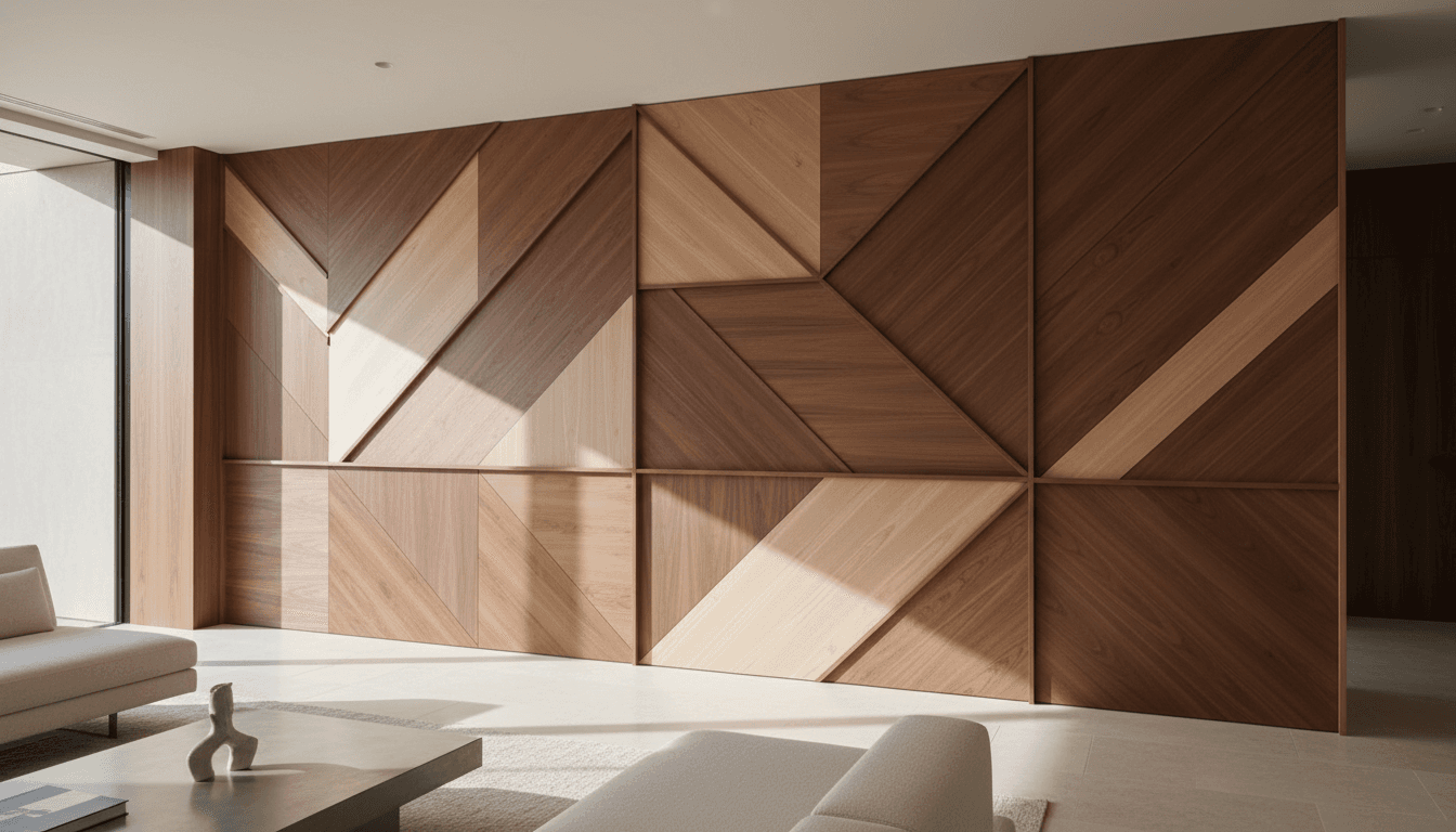 Custom wainscoting and built-in shelving in a hallway, finished with clear coat